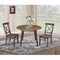 International Concepts 42 in. Solid Wood Round Dual Drop Leaf Dining Table with 2 Chairs in Hickory/Washed Coal K45-42DL-C613-2 - alternate 2